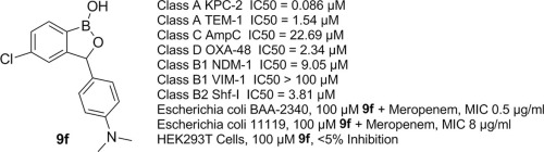 Discovery of 3-Aryl Substituted Benzoxaboroles as Broad-Spectrum Inhibitors of Serine- and Metallo-β-Lactamases.